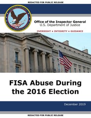 PRINTED 476 Page HARD-COPY 2019 FISA Abuse Report DOJ OIG PDF Trump