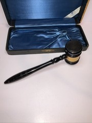Antique 1926 Presentation Gavel w/ Case Italian Friends Filomeno Sammartino