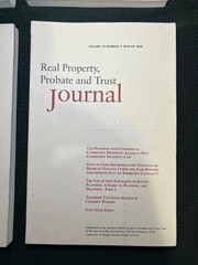 Vintage American Bar Association Journal Property, Probate, Trust V34 1-4 1999