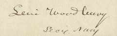 LEVI WOODBURY – SIGNATURE(S)