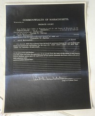 Vintage 1942 Divorce Probate Court Worcester Commonwealth Massachusetts Purtle
