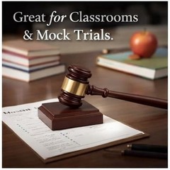 Gavel Set with Sound Block 10.25 Inch Wooden Gift for Lawyers and Organizations