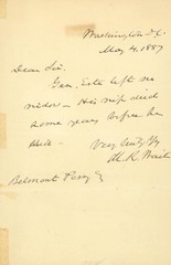 MORRISON R. WAITE – AUTOGRAPH LETTER SIGNED 05/04/1887