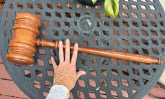 Vintage The Gavel Co Oversized Giant Gavel Solid Wood, Trophy Award, 2 Feet Long