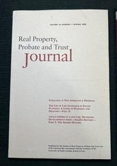Vintage American Bar Association Journal Property, Probate, Trust V34 1-4 1999