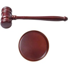 Handmade Wooden Gavel and Sound Block Set for Lawyers Judges Auctions Meetings