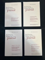 Vintage American Bar Association Journal Property, Probate, Trust V34 1-4 1999
