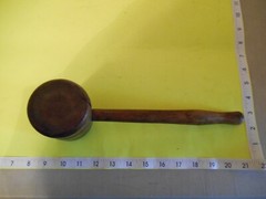 Antique Wood Gavel 12in long Head 4in x 2.5 in handle 9 in