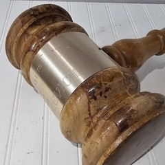 Citi Sell HUGE 1978 Solid Wood Gavel Judge Auctioneer Mallet Hammer R.KOVHCEVICH