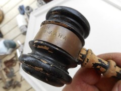 1955 AHAA American Animal Hospital Association Veterinary Judge Gavel Hammer