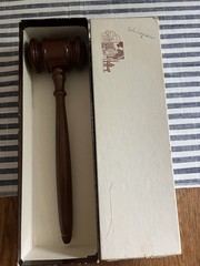 Vintage Gavel 10” W Box Symbol of Leadership with box Rogers Gavel