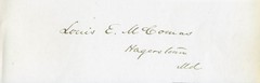 ASSOCIATE JUSTICE LOUIS E. MCCOMAS – SIGNATURE(S)