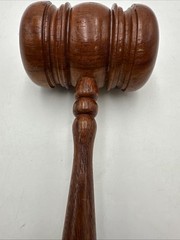 Judges Wood Gavel Authentic Wooden Judge Vintage Solid 12 Inches Excellent Cond.