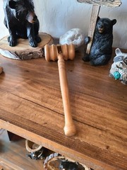 Vintage 1936- 1938 Wood Gavel Judge Lacey, Bowe- 11″