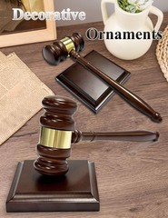 Wooden Gavel & Sound Block Set – Ideal Desk Accessory for Lawyers, Judges, Chair