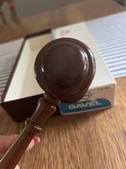 Vintage Gavel 10” W Box Symbol of Leadership with box Rogers Gavel