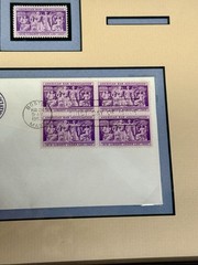 5-3 Cent 1953 Postage Stamps American Bar Association Framed & Matted Collage