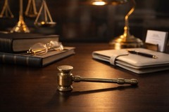 Vintage Brass Auction Gavel Judge Courtroom Desk Law Office Paperweight