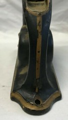 Vtg Notary Stamp Cast Iron Star Design Ornate Black Gold Press