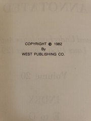 Arizona Revised Statutes Annotated, Index E To O, Volume 20