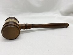 Vintage 1971 Judge A. Turner D.A. Office 9” Gavel