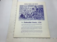 Original 1968 Poster: Political Parties in our History: FEDERALIST PARTY 11×14″