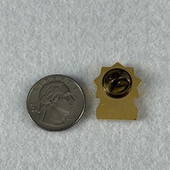Massachusetts Justice Of The Peace Seal Emblem Gold Tone Pin Pinback #58519