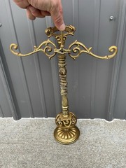 Vintage Cast Metal Arms of Justice Scale Ornate Brass Tone Project For Parts NL