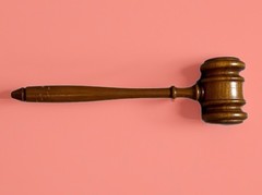 Vintage C R Gibson KC-115 Hardwood Judge Auction Gavel Bench Crafted in USA